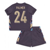 Camiseta Inglaterra Cole Palmer #24 Visitante Equipación para niños Eurocopa 2024 manga corta (+ pantalones cortos)